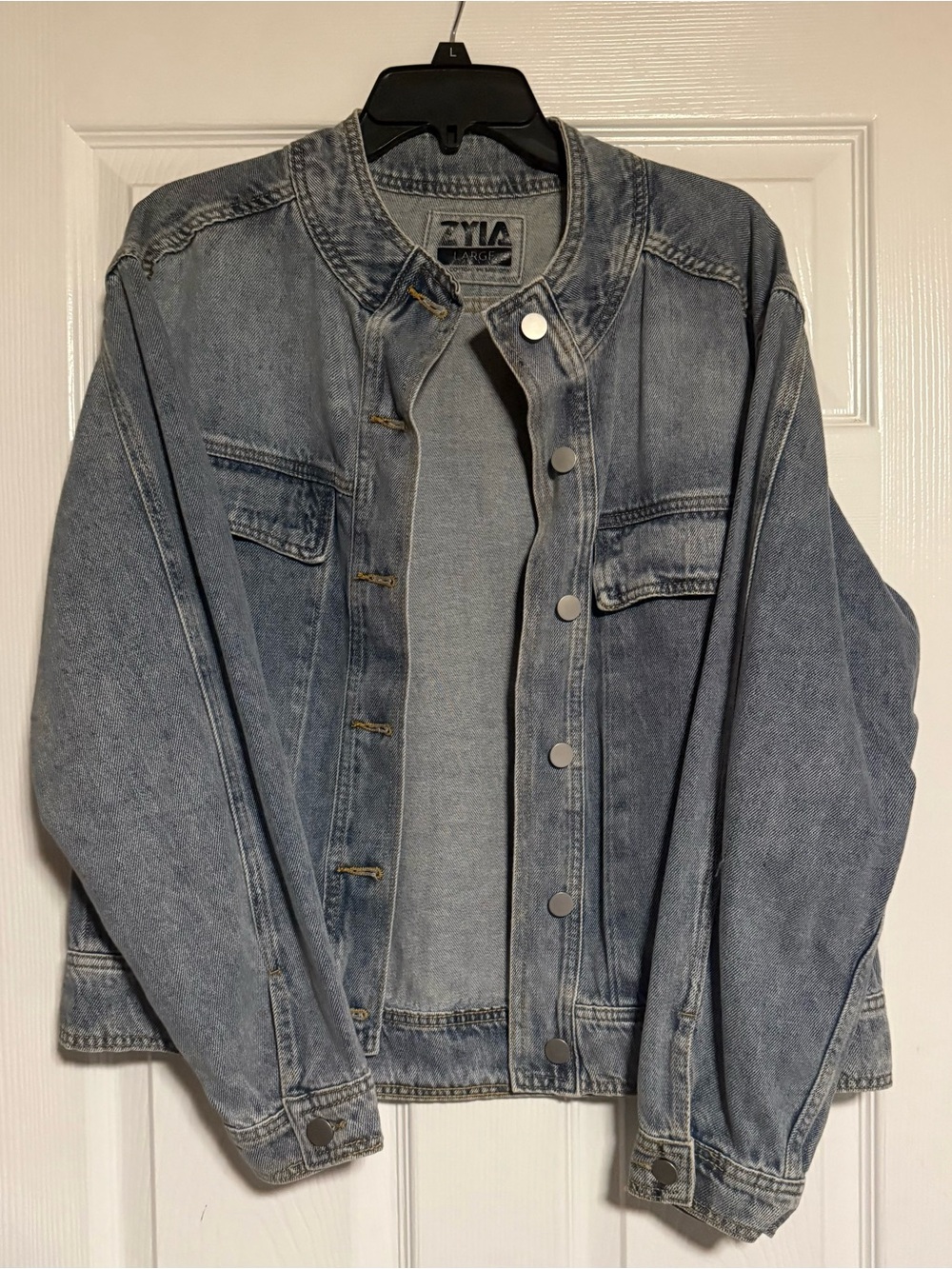 ZYIA Light Blue Denim Jacket with Contrasting Stitching